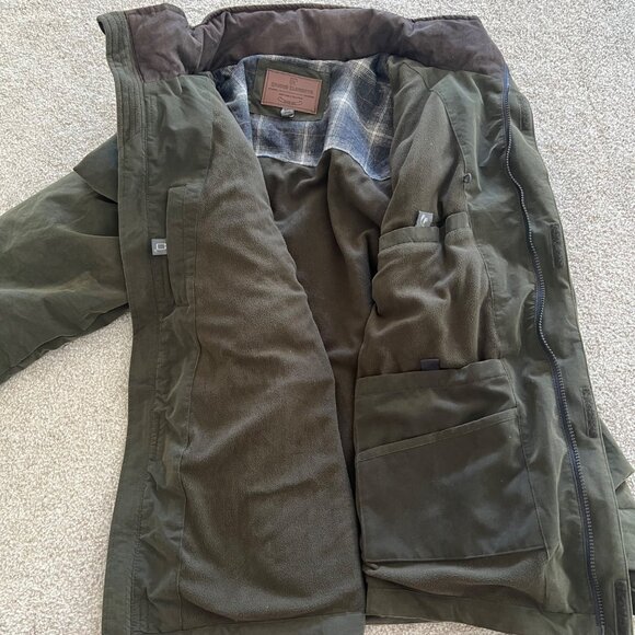 Vintage Rugged Elements Barn Work Utility Olive Green Birding Farm Coat XXL - Picture 4 of 10